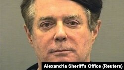 Paul Manafort, U.S. President Donald Trump's former campaign manager, is shown in a booking photo in Alexandria, Virginia, on July 12. His fraud trial is scheduled to begin July 31.