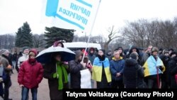 Мітинг на Марсовому полі в Петербурзі, 17 лютого 2014 року