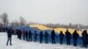 На адмінкордоні з окупованим Кримом до Дня Соборності розгорнули прапор України