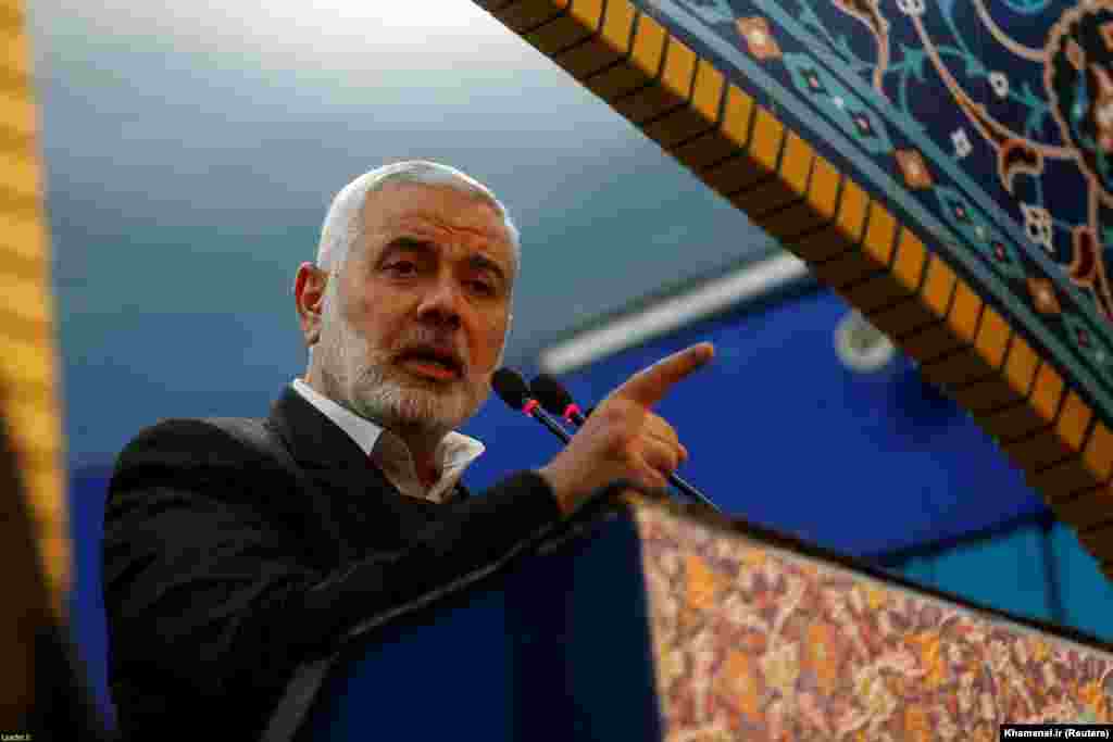 Hamas leader Ismail Haniyeh from the Gaza Strip traveled to Tehran to attend Qasem Soleimani's funeral. As leader of Iran's elite Quds Force, Soleimani was instrumental in the spread of Iranian influence across the Middle East.