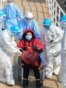 CHINA -- Medical staff transfer patients to the newly completed Huoshenshan temporary field Hospital in Wuhan, Hubei Province, February 4, 2020