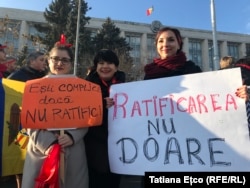 Chișinău, demonstrație pentru ratificarea Convenție de la Istanbul împotriva violenței la adresa femeilor, 18 decembrie 2019