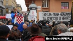 Prosvejd tijekom posjeta Aleksandra Vučića Zagrebu