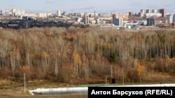 Предполагаемое место вырубки деревьев в Новосибирске для строительства Дворца спорта 
