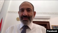 Pashinian speaks directly to citizens by giving live talks on Facebook, as seen here on August 1.