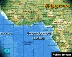Гвинейский залив на карте