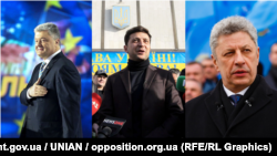 Petro Poroșenko, Volodimir Zelenski și Iuri Boiko