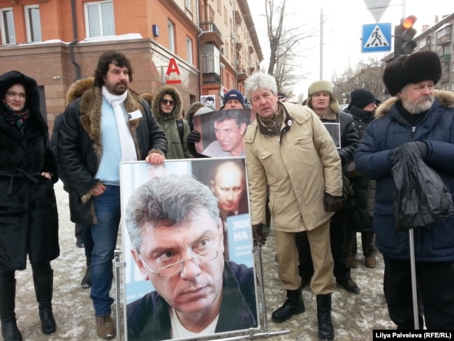Марш памяти Бориса Немцова в Новосибирске