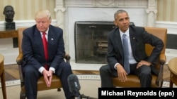Дональд Трамп и Барак Обама