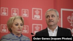 Premierul Viorica Dăncilă și liderul PSD, Liviu Dragnea