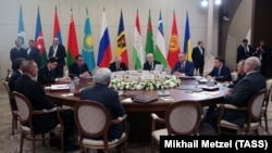 Заседание Совета глав государств Содружества Независимых Государств (СНГ) в Сочи, 11 октября 2017 года.