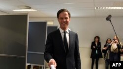 Gollandiýanyň premýer-ministri Mark Rutte, Gaaga, 15-nji mart, 2017. 