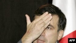 Georgian President Mikheil Saakashvili accused Russia of walking out on the talks