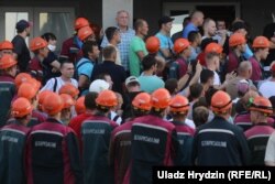 Пратэст шахтароў у Салігорску 17 жніўня 2020