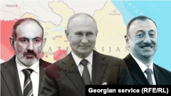 Никол Пашинян, Владимир Путин, Ильхам Алиев
