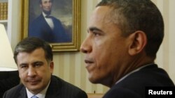 Georgian President Mikheil Saakashvili (left) met his U.S. counterpart Barack Obama in Washington earlier this week. 