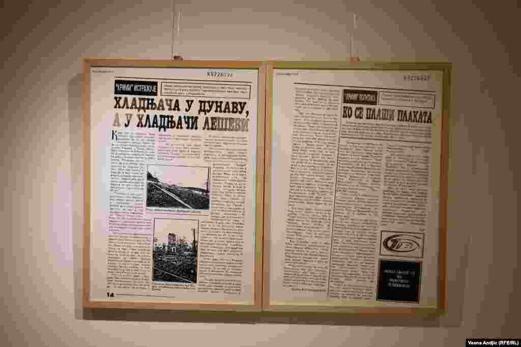 U arhivi su se našli i tekstovi lista ‘TImočka krimi revija’ koji je prvi objavio vest o pronađenoj hladnjači sa telima kosovskih Albanaca, koja su kasnije premeštena u Batajnicu.