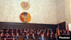 Armenia -- Convention of Karabakh war verterans' "Yerkrapah" union, Yerevan, 16Feb2010