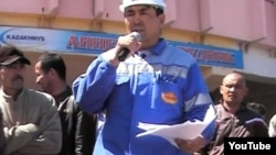 "Қазақмыс" жұмысшылары. Жезқазған, 6 мамыр 2012 жыл. (Көрнекі сурет)