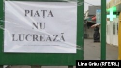  Piata centrala din Chișinău si alte piete sunt închise pentru a preveni răspândirea pandemiei de coronavirus.