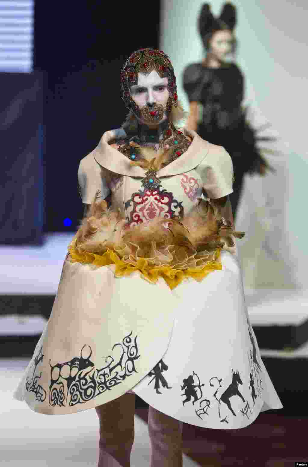 Aidar Akhmetov raised eyebrows with this unusual dress.