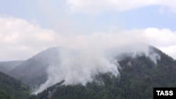 Лесной пожар в России