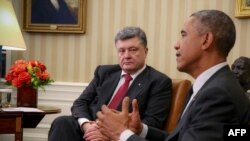 Presidenti ukrainas, Petro Poroshenko dhe ai amerikan, Barack Obama