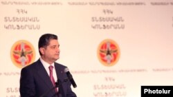 Armenia -- Prime Minister Tigran Sarkisian speaks at an economic conference organized by ruling Republican Party, Yerevan, 30Oct2011