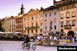 Ukraine's GDP is set to contract by 9 percent this year, but you wouldn't guess it by walking around Lviv.