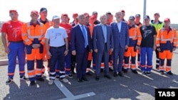 Президент России Владимир Путин на открытии трассы «Таврида» в Крыму, 27 августа 2020 года