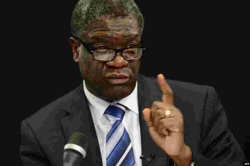 Denis Mukwege, mjek, &nbsp;Kongo. Sh&euml;rohet nga sulmi. &nbsp;Mukwege, nj&euml; kirurg gjinekologjik dhe n&euml; t&euml; kaluar&euml;n i dominuar p&euml;r &Ccedil;mimin Nobel t&euml; Paqes, drejton nj&euml; spital p&euml;r trajtimin e viktimave t&euml; dhun&euml;s seksuale nga konflikti i zgjatur n&euml; Kongo. N&euml; tetor, persona t&euml; armatosur hyn&euml; n&euml; sht&euml;pin&euml; e tij, f&euml;mij&euml;t e tij i k&euml;rc&euml;nuan me arm&euml; dhe vran&euml; nj&euml; roje t&euml; siguris&euml; para se ta q&euml;llonin Mukwegen. &ldquo;Amnesty International&rdquo; atentatin e cil&euml;soi si &quot;mizor&quot;. Dr Mukwege dhe familja e tij kan&euml; qen&euml; p&euml;r sh&euml;rim nga sulmi jasht&euml; vendit. 