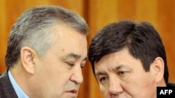 Omurbek Tekebaev (left) and Temir Sariev will lead parties in the October polls.