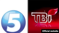 Логотипи 5 каналу та ТВІ