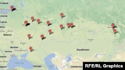 Карта прокурорских проверок НКО в России