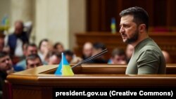 Presidenti i Ukrainës Volodymyr Zelensky. 