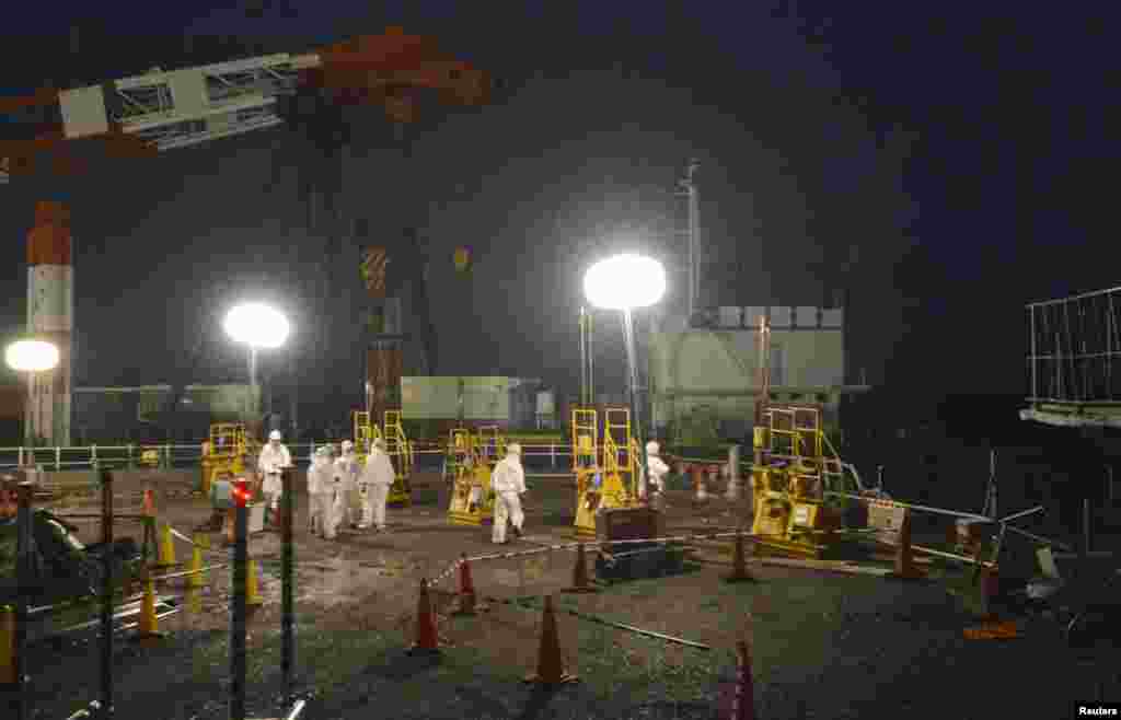 A site on the shore barrier intended to stop radioactive water from leaking into the sea.