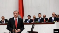 R.T.Erdoğan Türkiyə Böyük Millət Məclisində çıxış edir - 2014