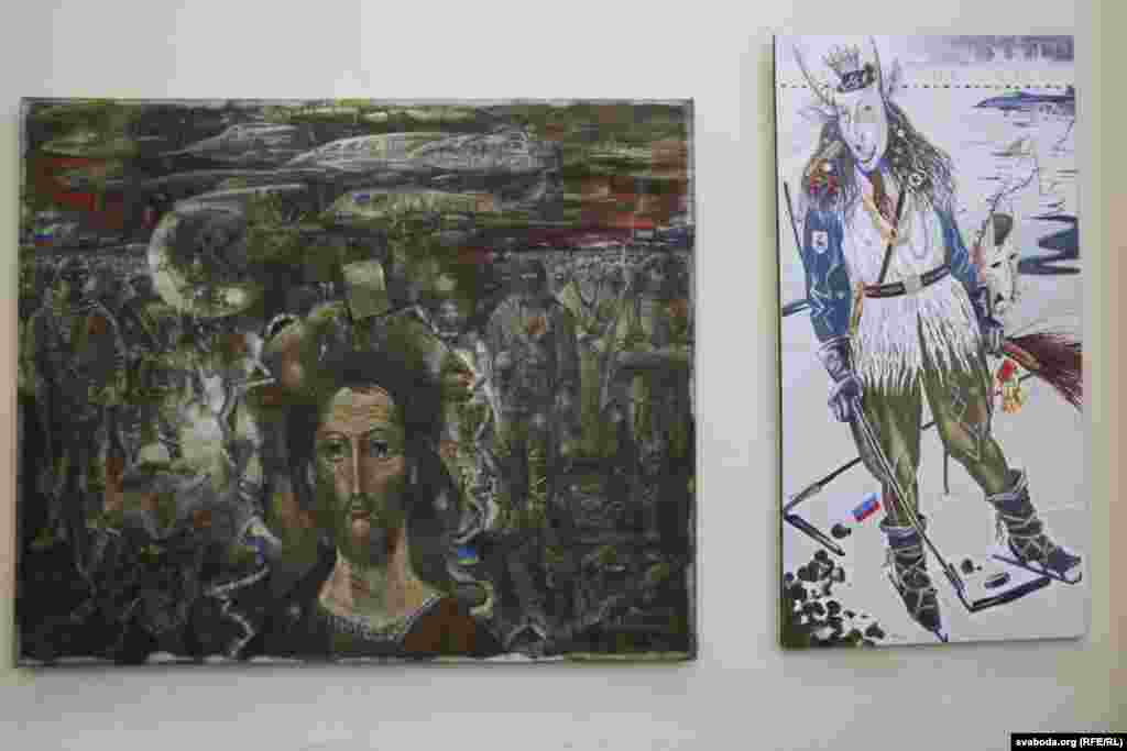 Belarus - The exhibition of banned works Ales Marachkin, Minsk, 30mar2015