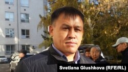 Гражданский активист Айдын Егеубаев. Астана, 12 октября 2017 года.
