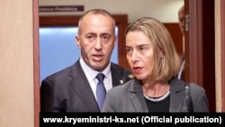 Kryeministri Ramush Haradinaj dhe Përfaqësuesja e lartë e Bashkimit Evropian, Federica Mogherini