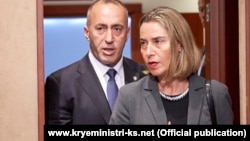 Kryeministri i Kosovës, Ramush Haradinaj dhe shefja e BE-së Federica Mogherini. Foto nga arkivi