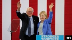 Senatori Bernie Sanders së bashku me kandidaten demokrate për president, Hillary Clinton - 11 korrik 2016