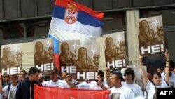 Pamje gjatë një proteste të mëparshme kundër NATO-s në Beograd