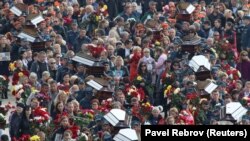 Церемония прощания с погибшими в Керченском политехническом колледже. Керчь, 19 октября 2018 года