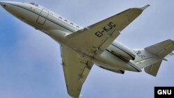 Самалёт Hawker 800, на якім літоўская міністарка лётала ў Казахстан