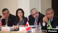 Armenia - Diaspora members of the Hayastan All-Armenian Fund attend a meeting of its Board of Trustees in Yerevan, 30May2012.