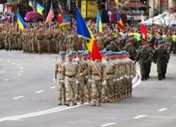 Військові армії Молдови на параді з нагоди Дня Незалежності України. Київ, 24 серпня 2017 року