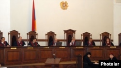 Armenia - The Constitutional Court holds a hearing in Yerevan.