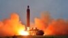 Пуск северокорейской ракеты "Нодон" с мобильной пусковой платформы "Мусудан", архив