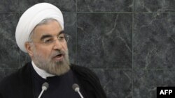 Prezident Hassan Rohani BMG-niň Baş Assambleýasynyň sessiýasynda. Nýu-Ýork. 24-nji sentýabr, 2013 ý. 